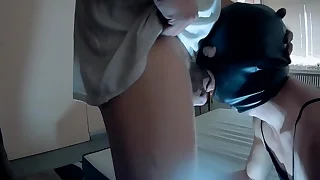 Deepthroat slut fucked in the mouth and ass